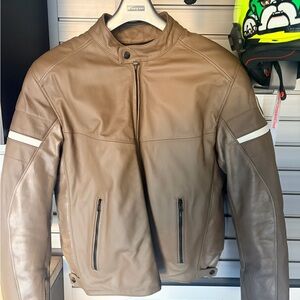 Dainese Italian Leather Café Racer Motorcycle Jacket